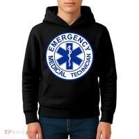 EMT Emergency Medical Technician Logo Kids Hoodie thumb 4