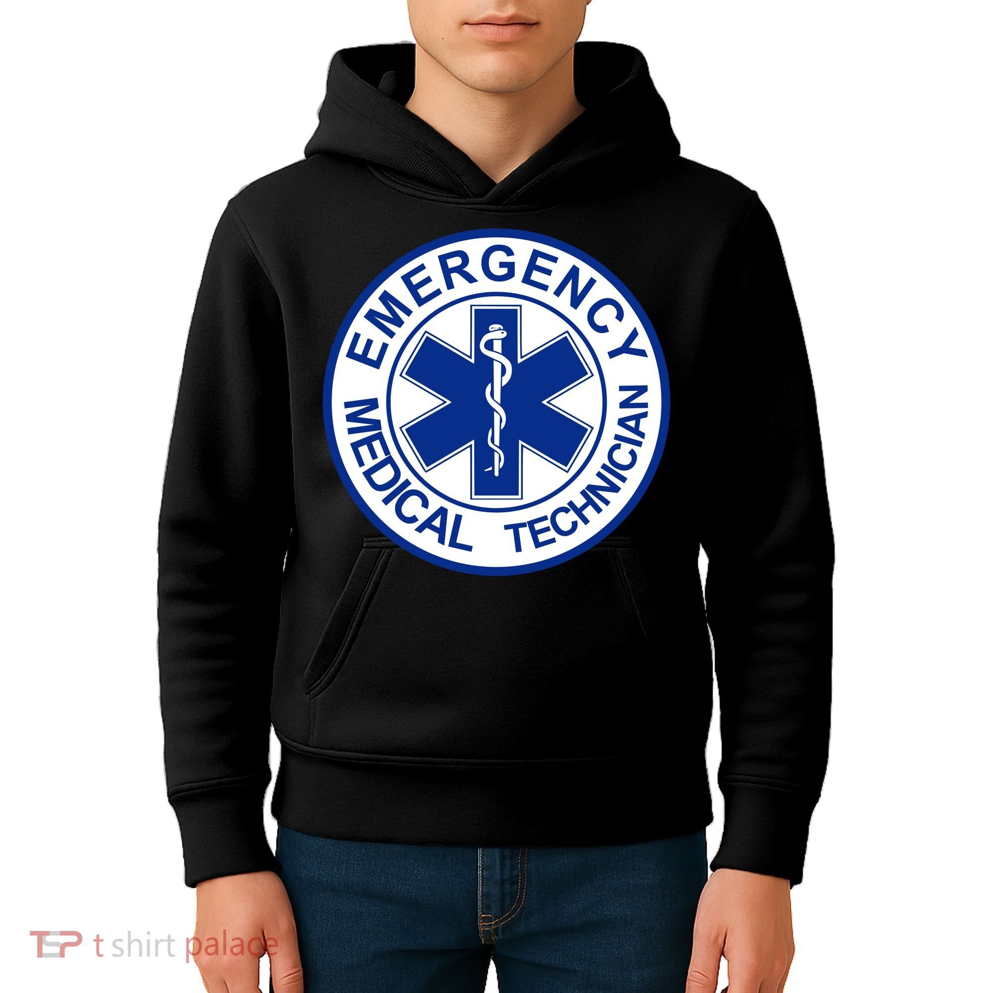 EMT Emergency Medical Technician Logo Kids Hoodie