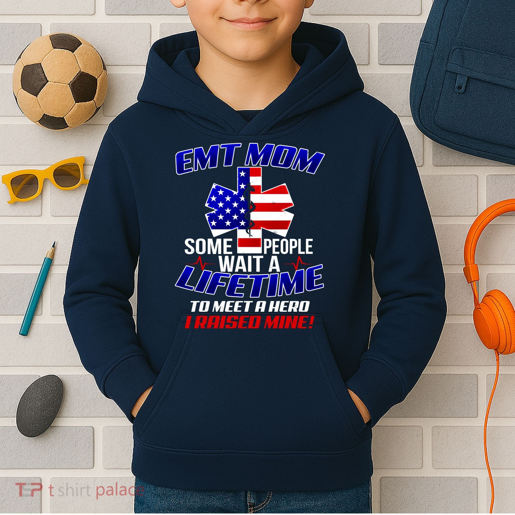 EMT Mom Kids Hoodie