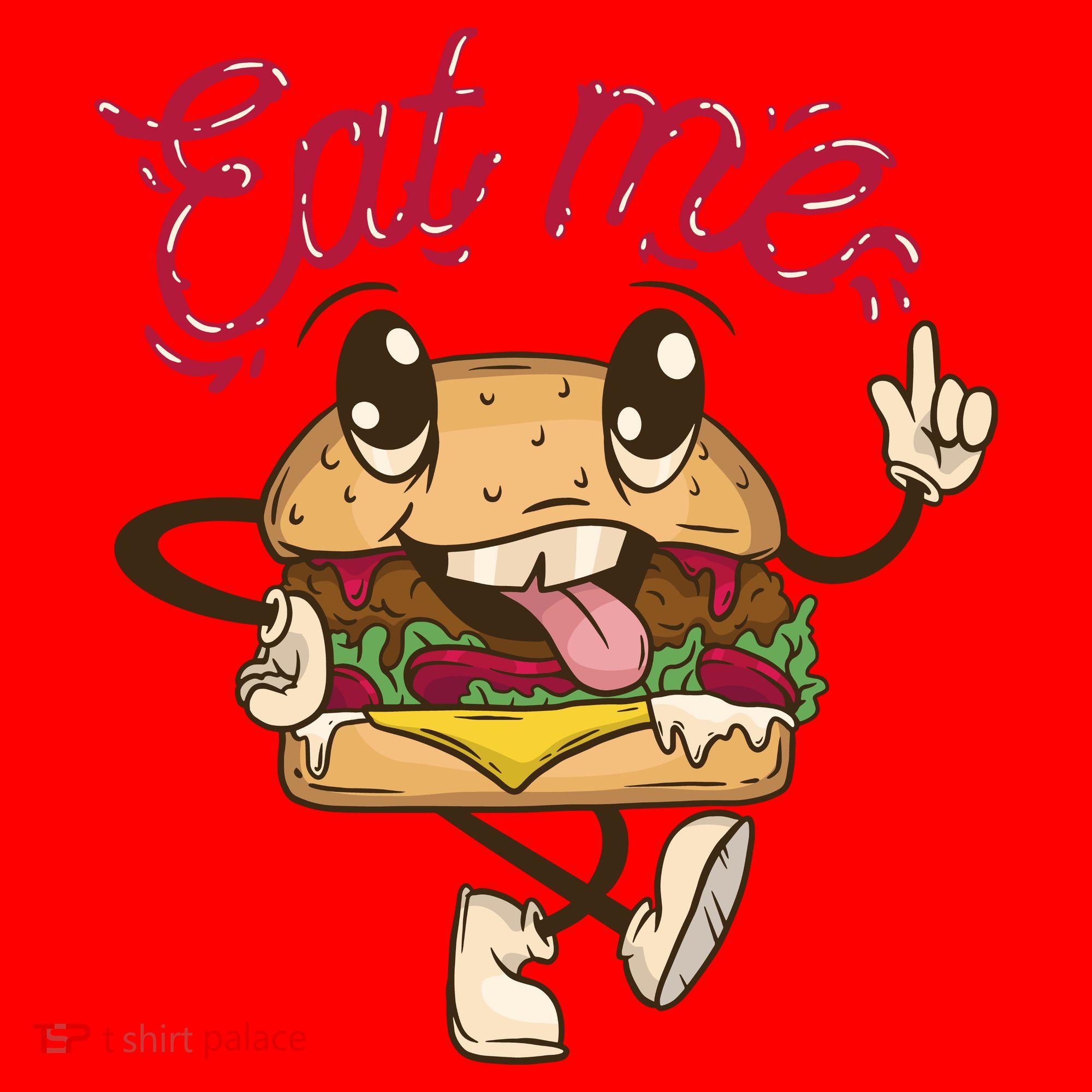 Eat Me Tasty Burger Santa Hat