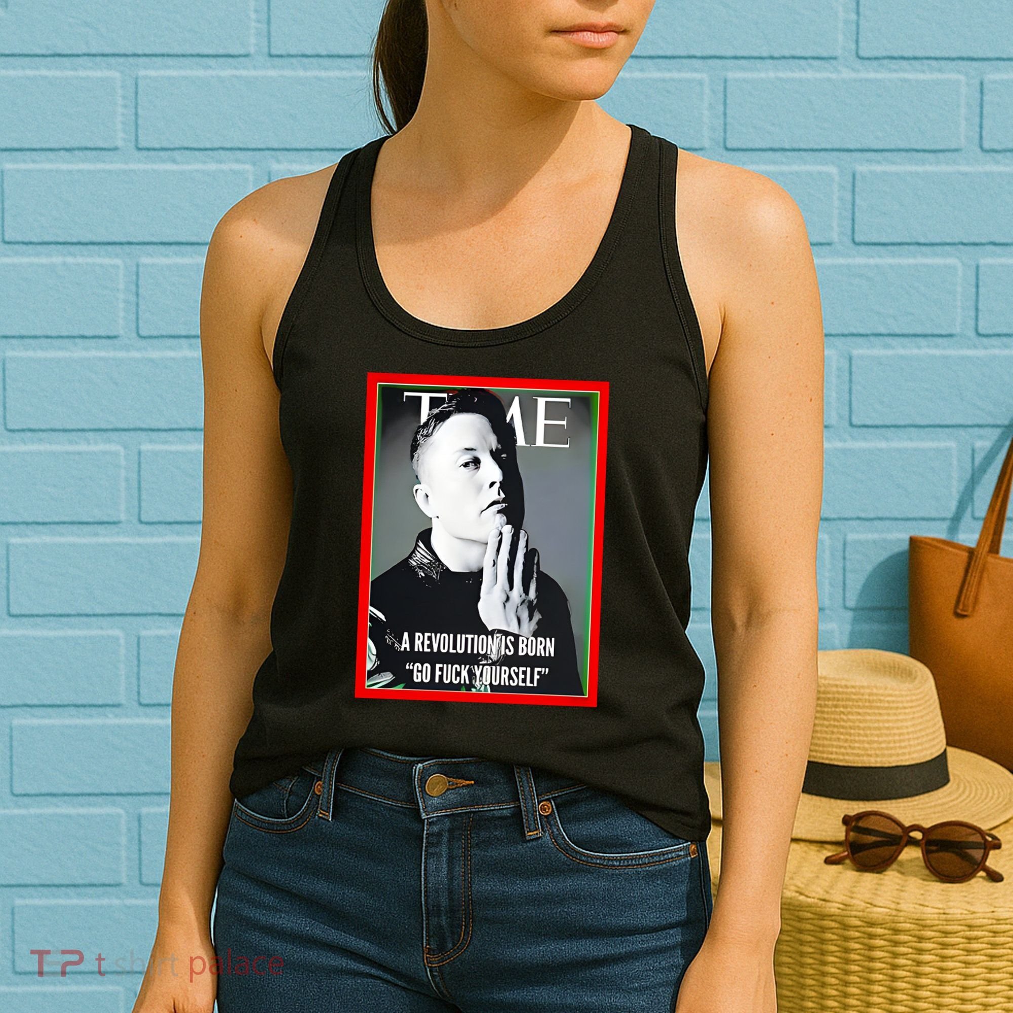 Elon Musk The Time A Revolution Is Born Go Fuck Yourself Women's Tank Top