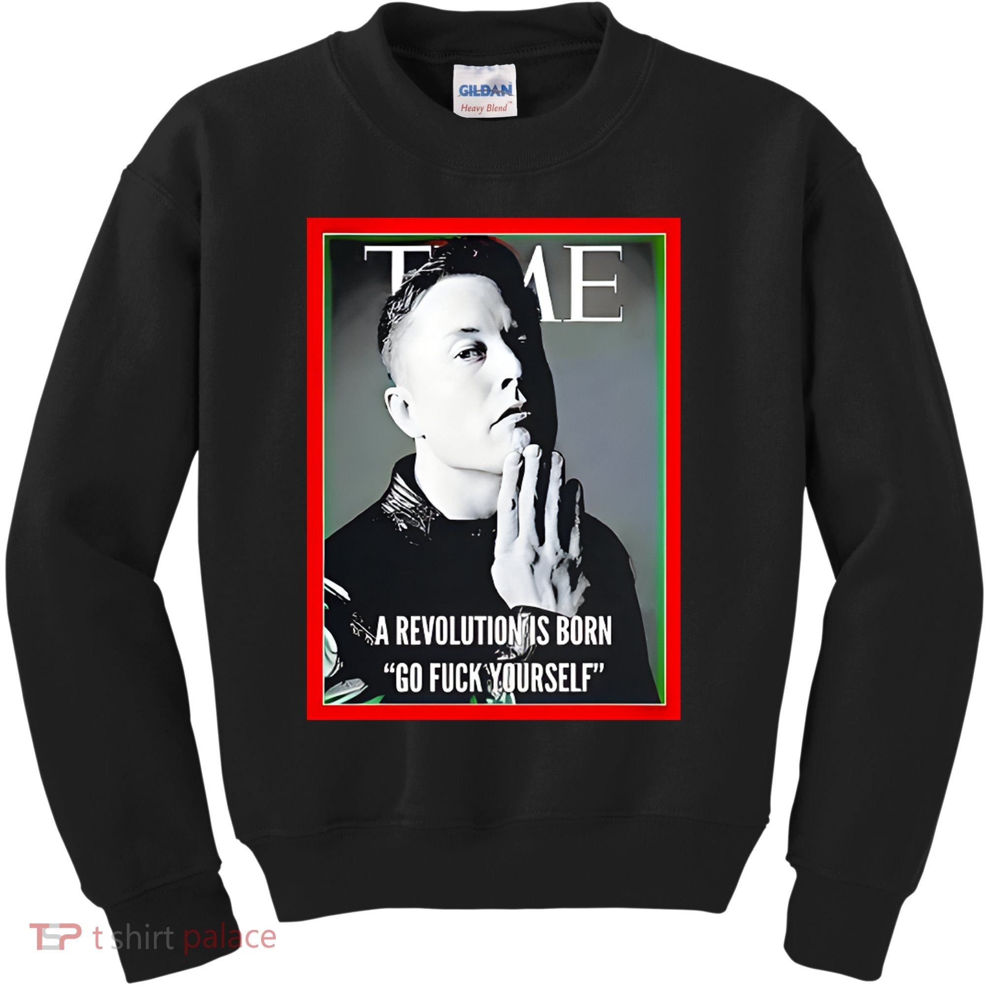 Elon Musk The Time A Revolution Is Born Go Fuck Yourself Kids Sweatshirt