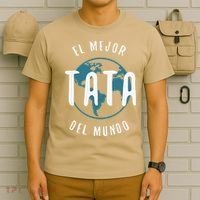 El Mejor Tata Del Mundo Fathers Day Love Proud Papa T-Shirt thumb 6