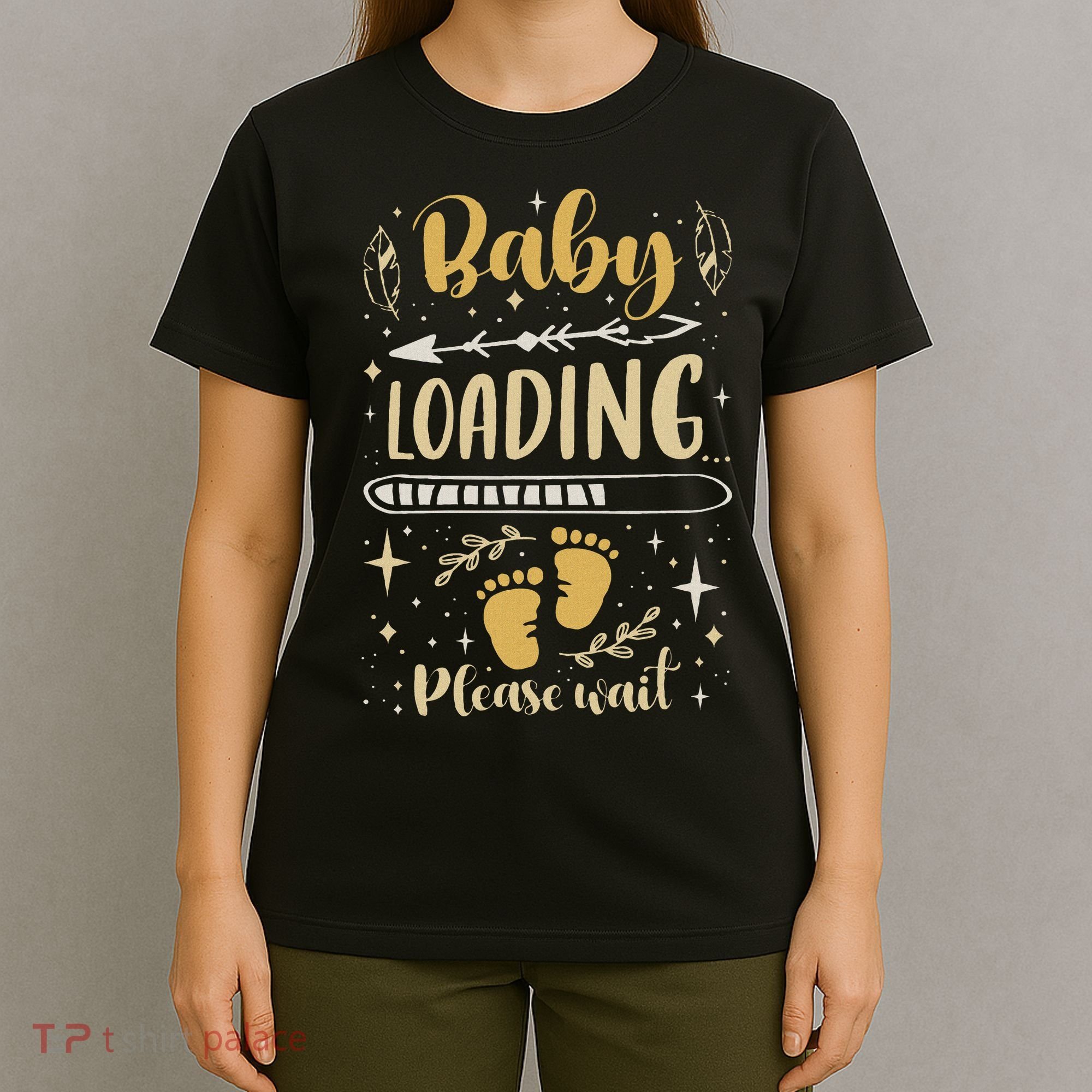 Expecting Mom To Be, Pregnancy Announcement, Baby Loading T-Shirt