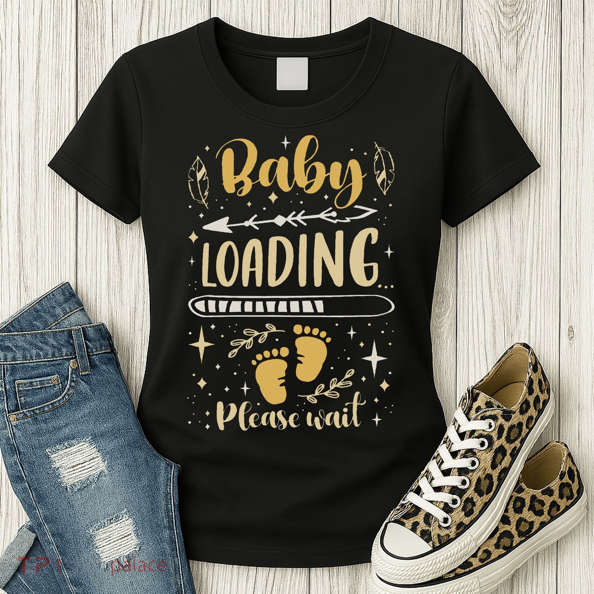 Expecting Mom To Be, Pregnancy Announcement, Baby Loading Women's T-Shirt