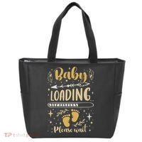 Expecting Mom To Be, Pregnancy Announcement, Baby Loading Tote Bag thumb 0