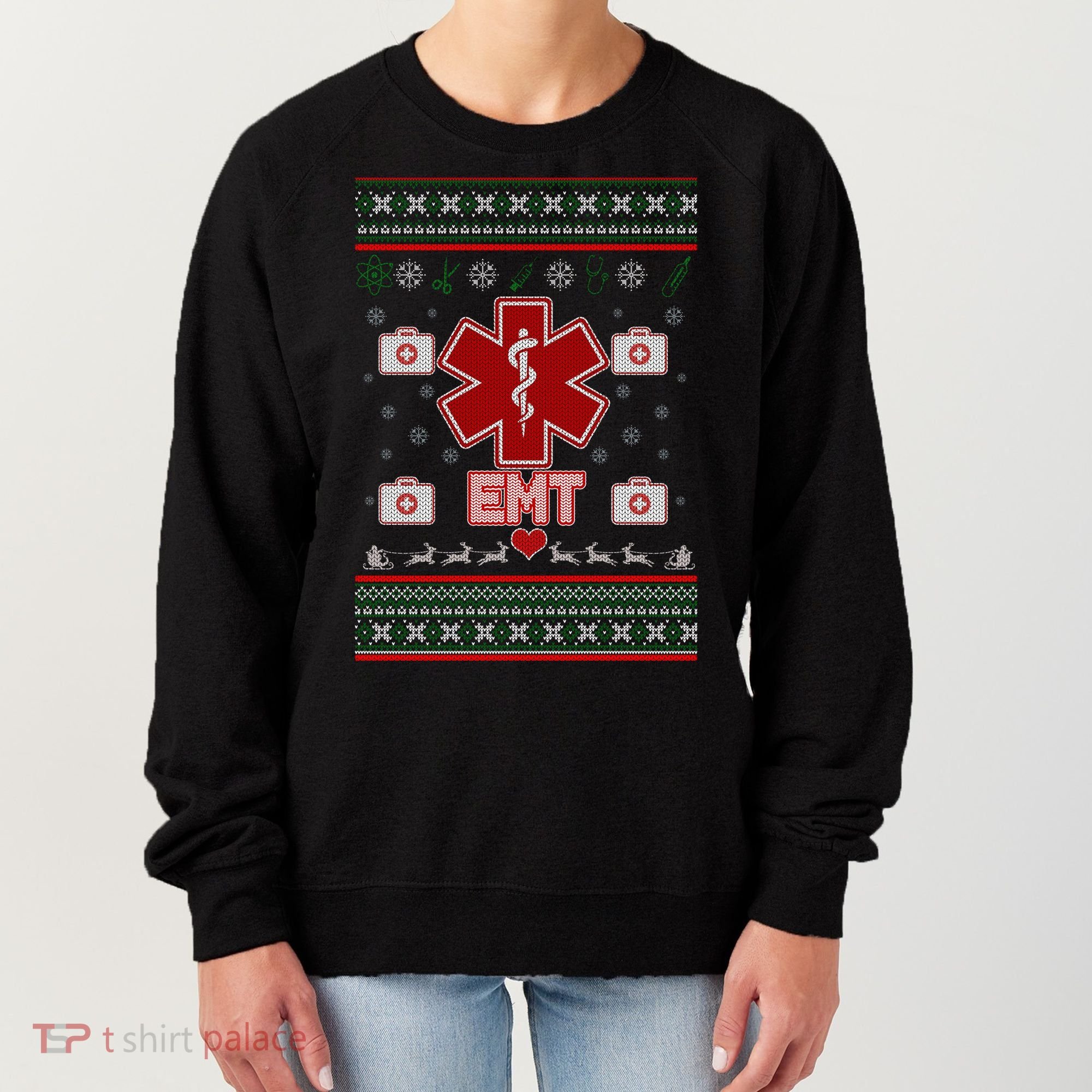 EMT Medic Ugly Christmas Sweater Women's Sweatshirt