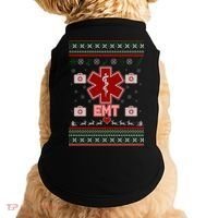 EMT Medic Ugly Christmas Sweater Doggie Tank thumb 0