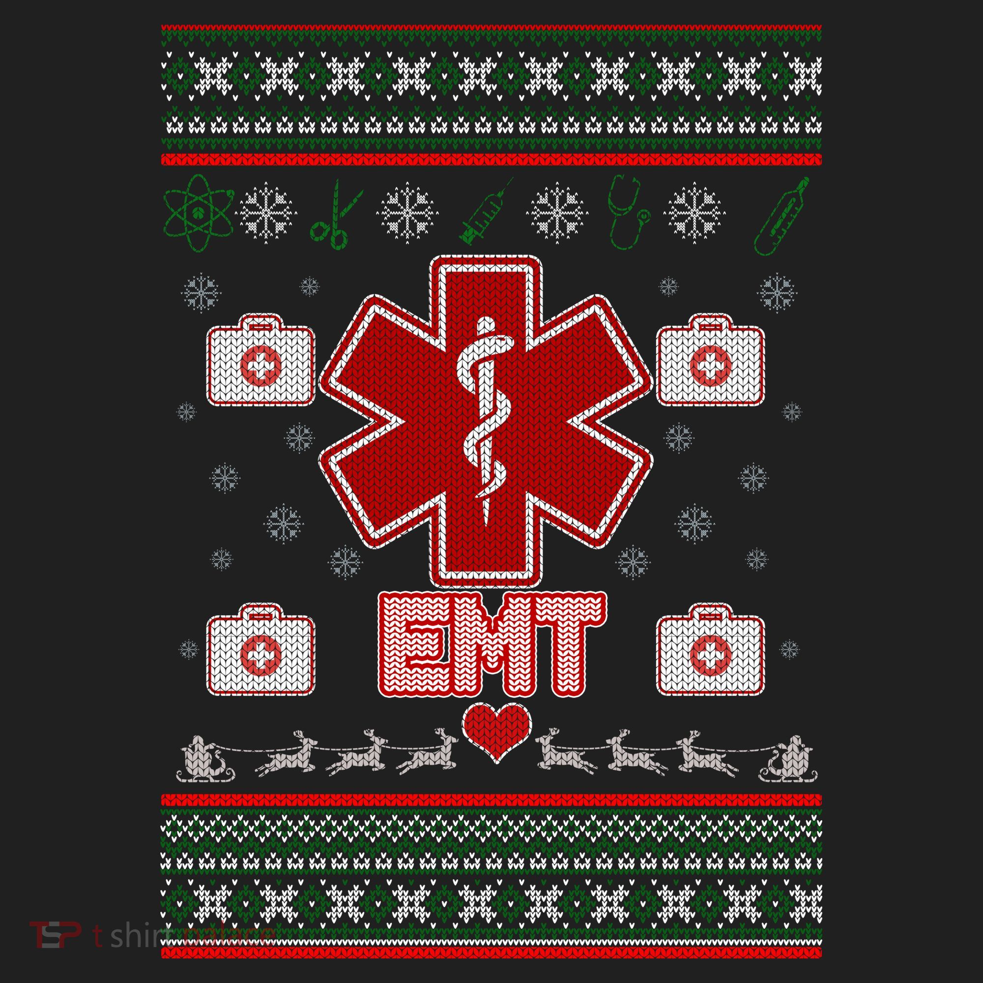 EMT Medic Ugly Christmas Sweater Beanie