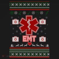 EMT Medic Ugly Christmas Sweater Ornament thumb 1