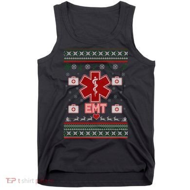 EMT Medic Ugly Christmas Sweater Tank Top