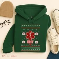 EMT Medic Ugly Christmas Sweater Hoodie thumb 4