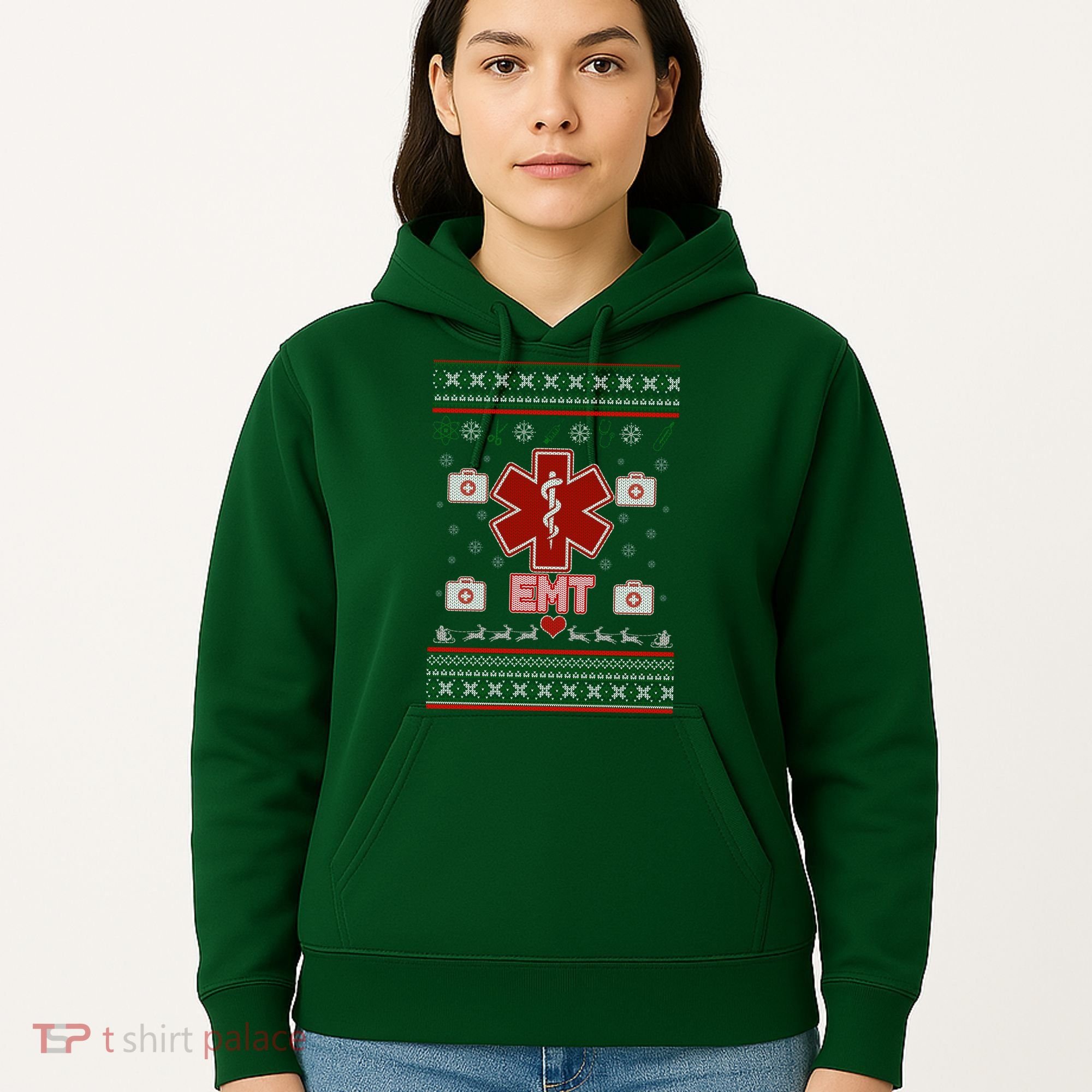 EMT Medic Ugly Christmas Sweater Hoodie