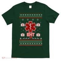 EMT Medic Ugly Christmas Sweater T-Shirt thumb 0
