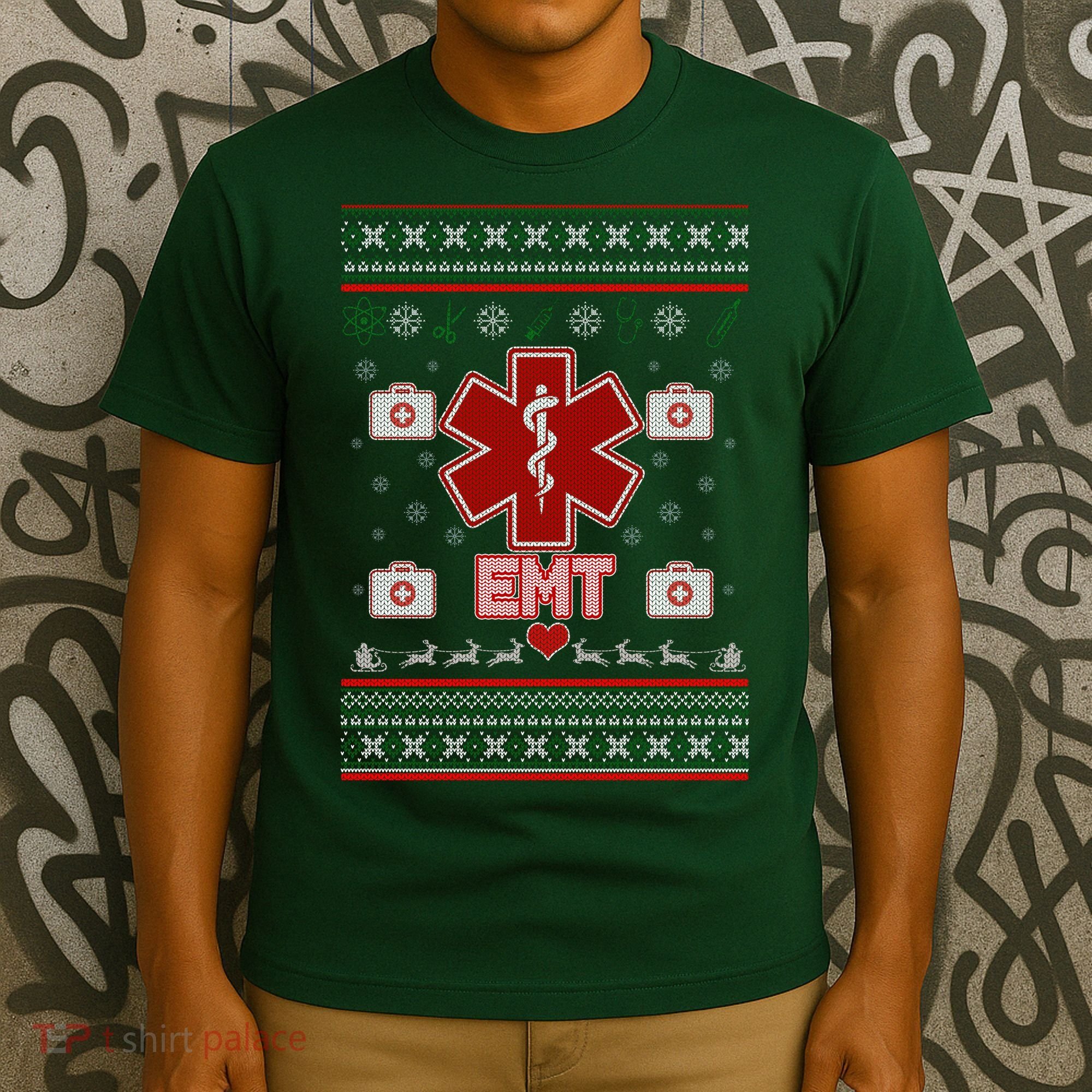 EMT Medic Ugly Christmas Sweater T-Shirt