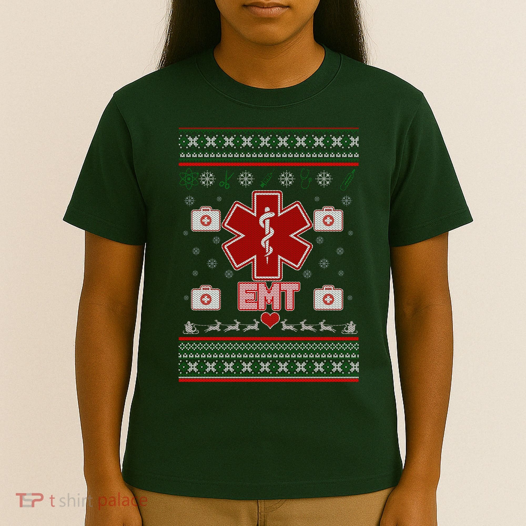 EMT Medic Ugly Christmas Sweater T-Shirt
