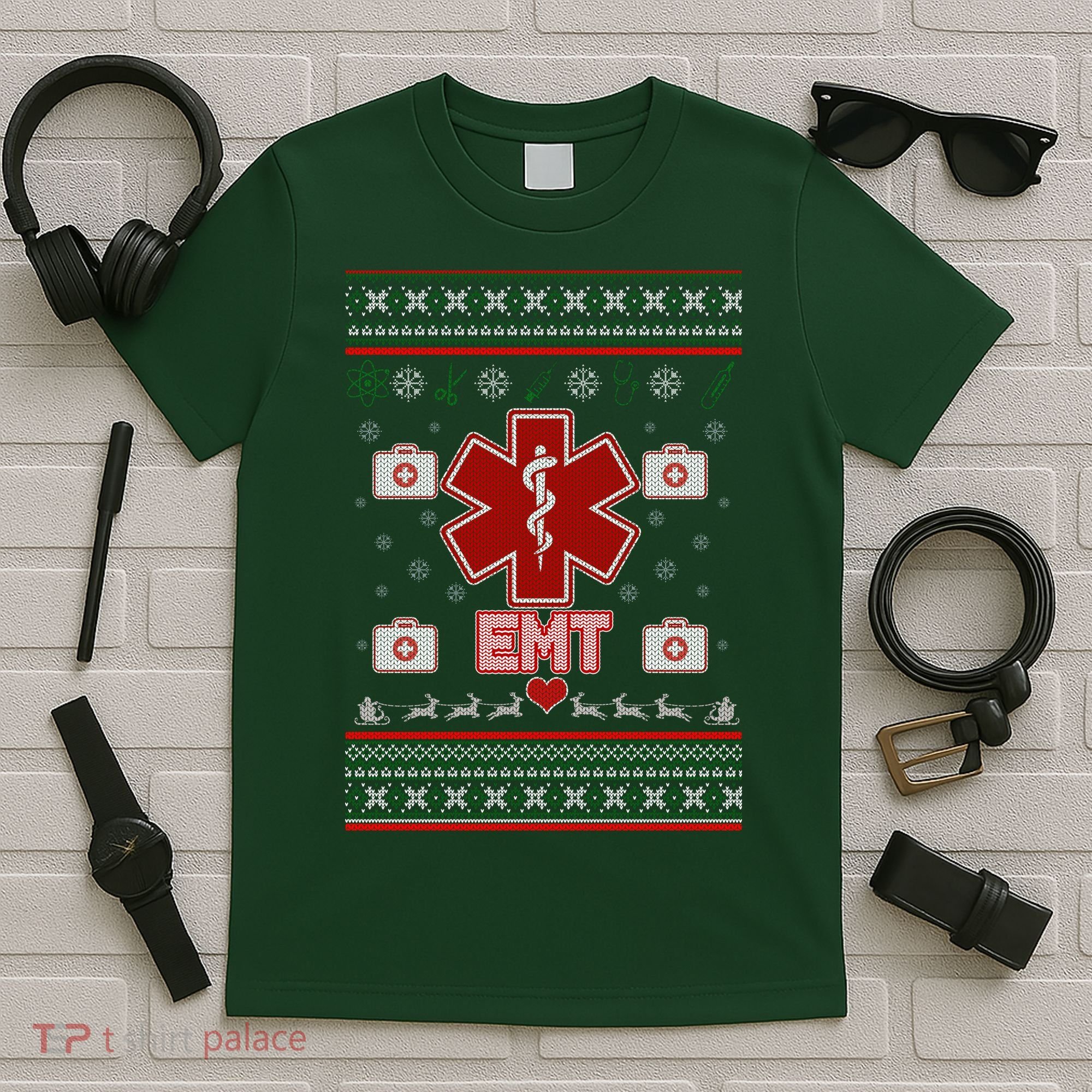 EMT Medic Ugly Christmas Sweater T-Shirt