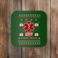 EMT Medic Ugly Christmas Sweater Coaster thumb 0