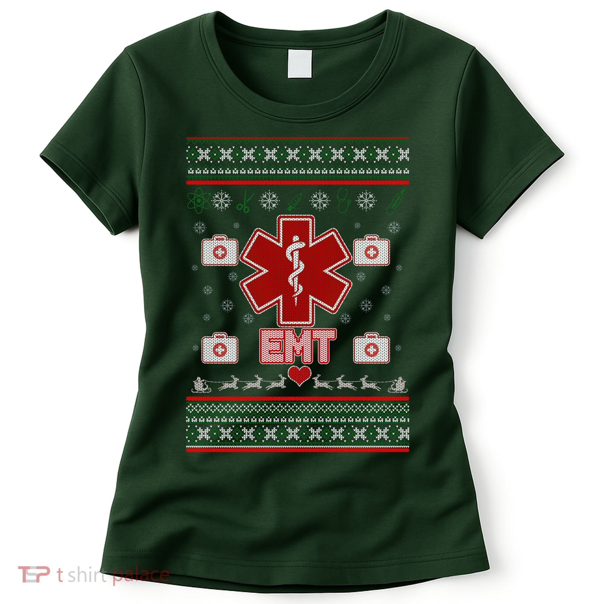 EMT Medic Ugly Christmas Sweater Women's T-Shirt