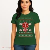 EMT Medic Ugly Christmas Sweater Women's T-Shirt thumb 4