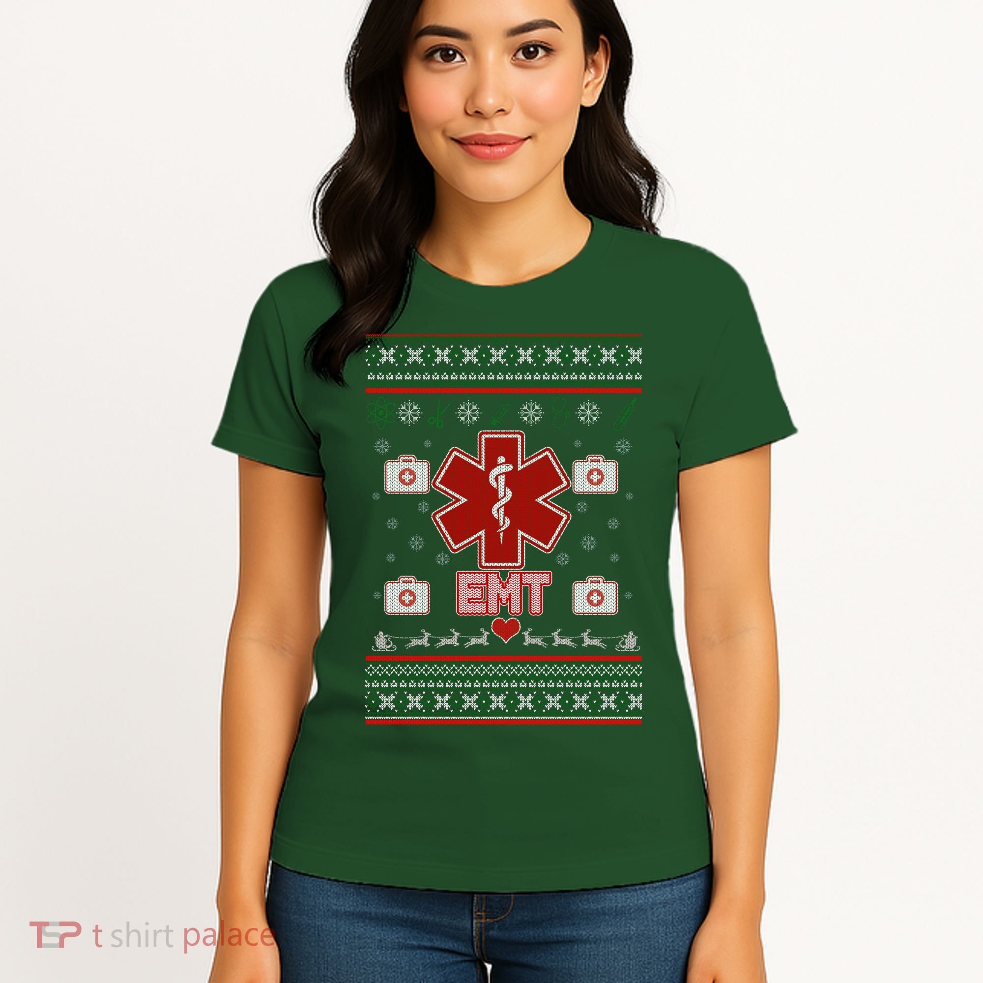 EMT Medic Ugly Christmas Sweater Women's T-Shirt