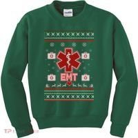 EMT Medic Ugly Christmas Sweater Kids Sweatshirt thumb 0