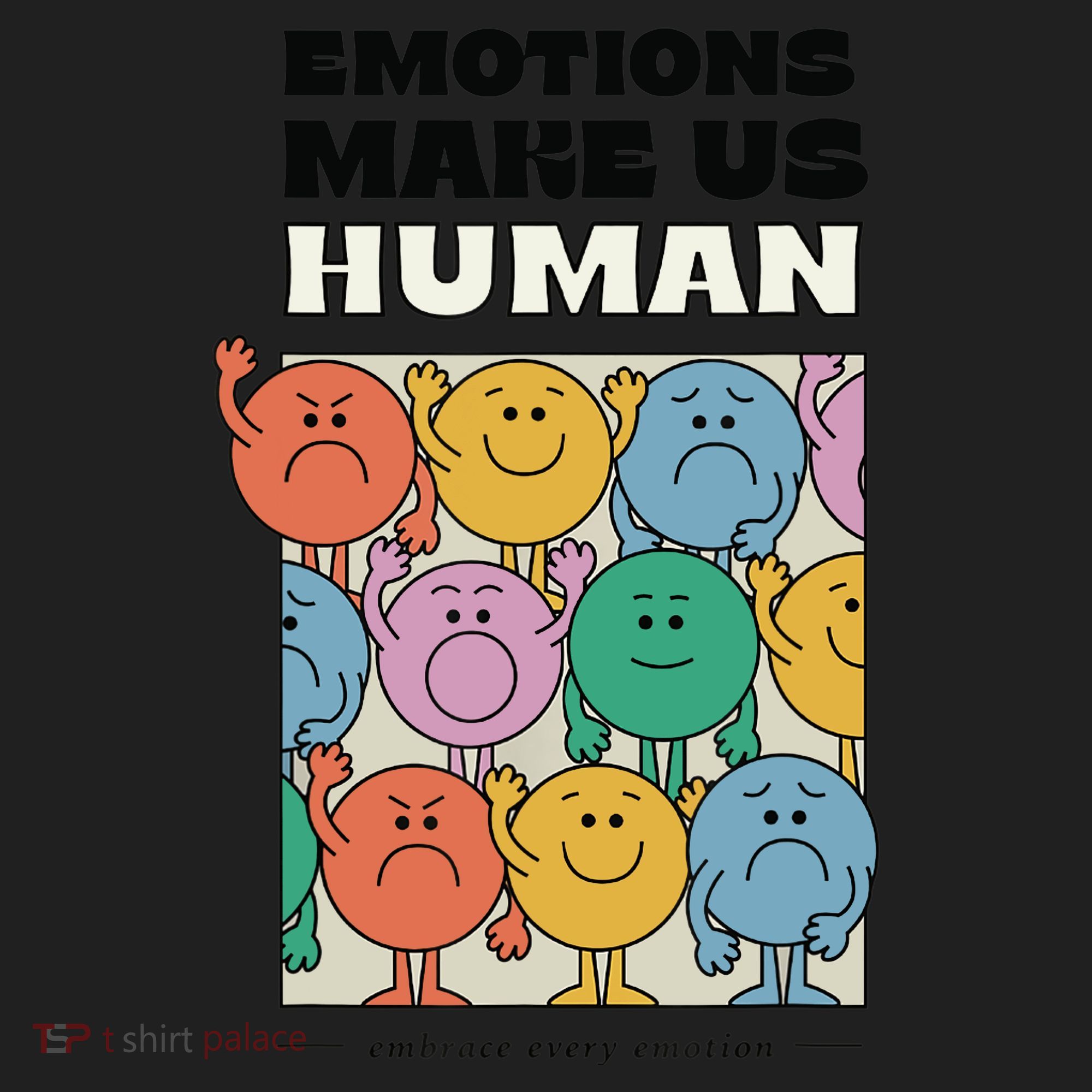 Emotions Make Us Human Retro Mental Health Positive Quote Tumbler
