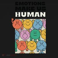 Emotions Make Us Human Retro Mental Health Positive Quote Ornament thumb 1