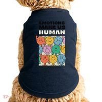 Emotions Make Us Human Retro Mental Health Positive Quote Doggie Tank thumb 0