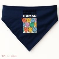 Emotions Make Us Human Retro Mental Health Positive Quote USA-Made Doggie Bandana thumb 0