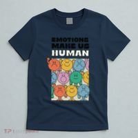 Emotions Make Us Human Retro Mental Health Positive Quote T-Shirt thumb 5