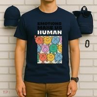 Emotions Make Us Human Retro Mental Health Positive Quote T-Shirt thumb 6