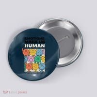 Emotions Make Us Human Retro Mental Health Positive Quote Button thumb 0