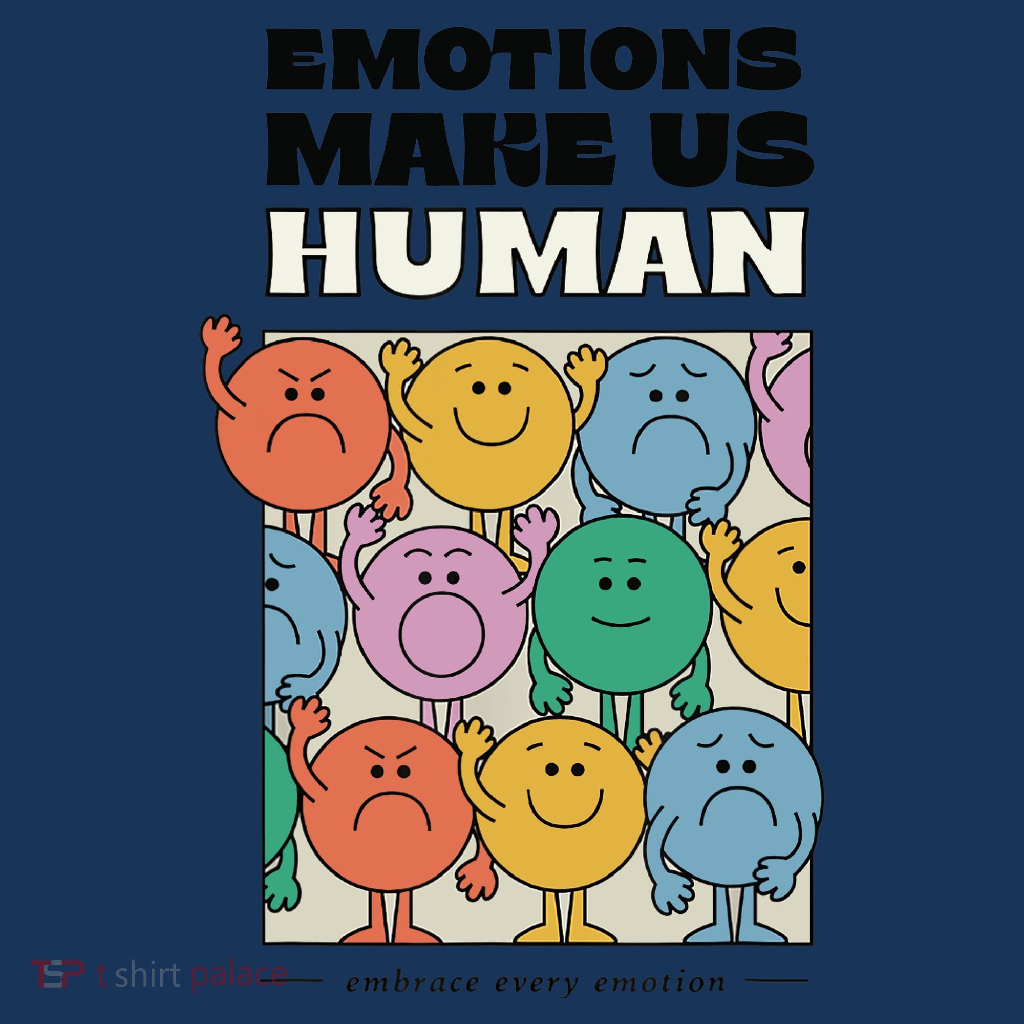 Emotions Make Us Human Retro Mental Health Positive Quote Women's Hoodie