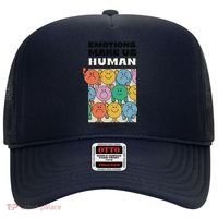 Emotions Make Us Human Retro Mental Health Positive Quote Hat thumb 0