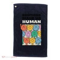 Emotions Make Us Human Retro Mental Health Positive Quote Golf Towel thumb 0