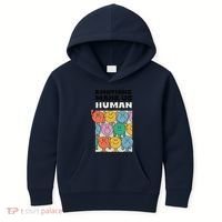 Emotions Make Us Human Retro Mental Health Positive Quote Kids Hoodie thumb 0