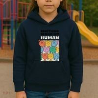 Emotions Make Us Human Retro Mental Health Positive Quote Kids Hoodie thumb 3