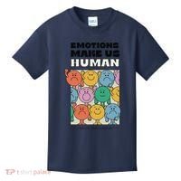 Emotions Make Us Human Retro Mental Health Positive Quote Kids T-Shirt thumb 0