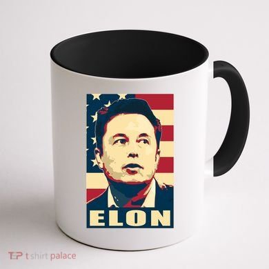 Elon Musk USA Retro Coffee Mug back