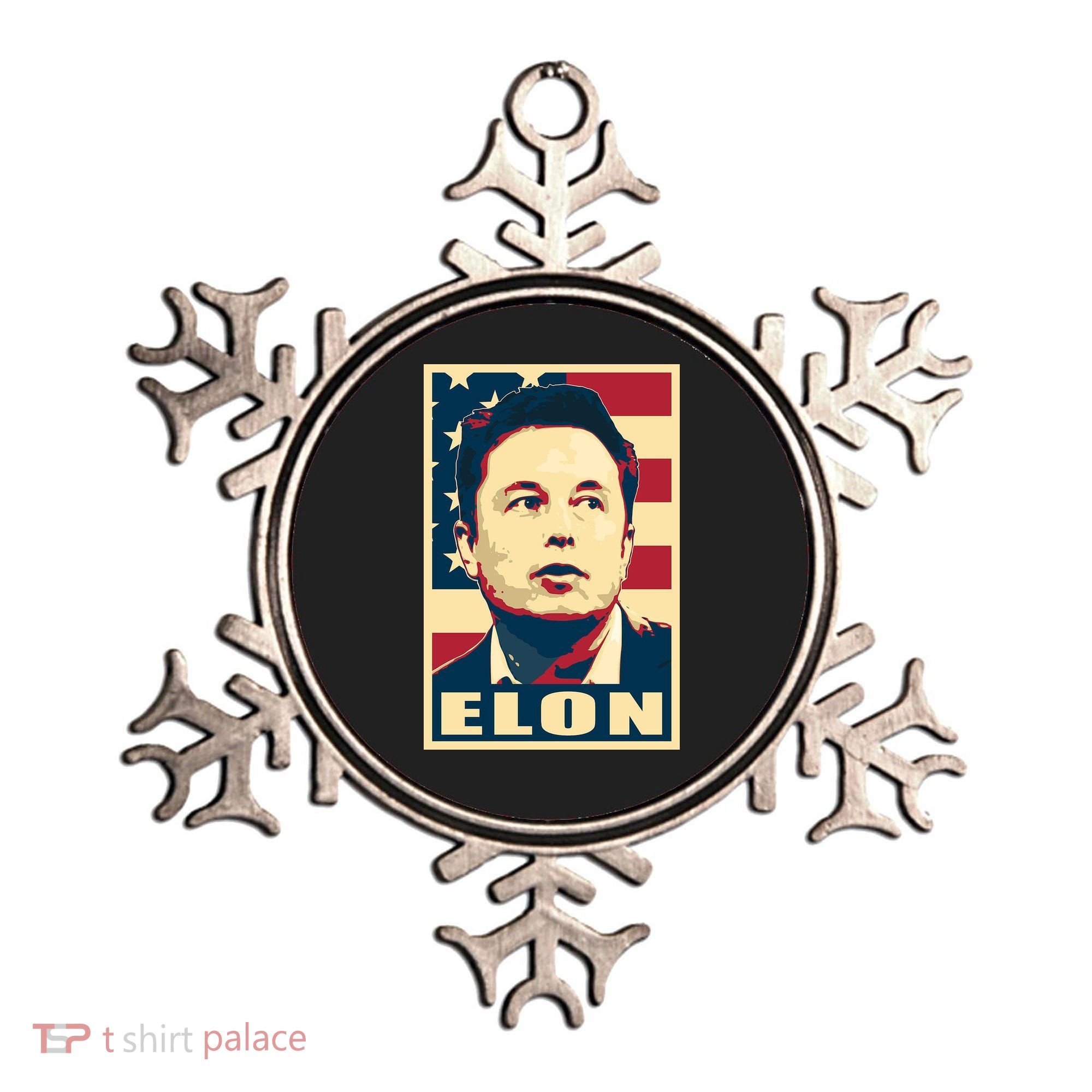 Elon Musk USA Retro Ornament