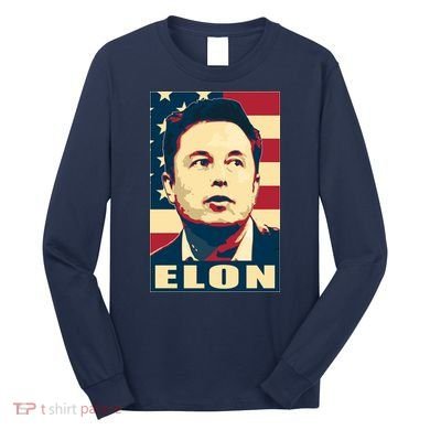 Elon Musk USA Retro Long Sleeve Shirt
