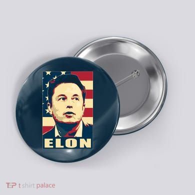 Elon Musk USA Retro Button
