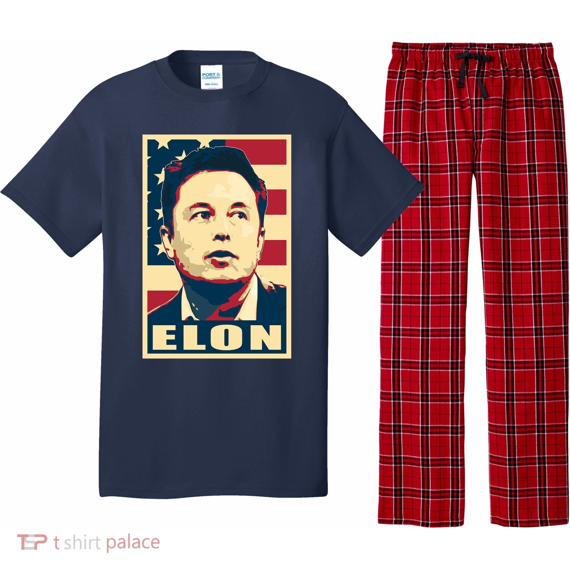 Elon Musk USA Retro Pajama Set
