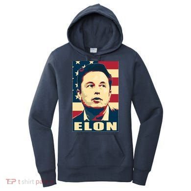 Elon Musk USA Retro Women's Hoodie