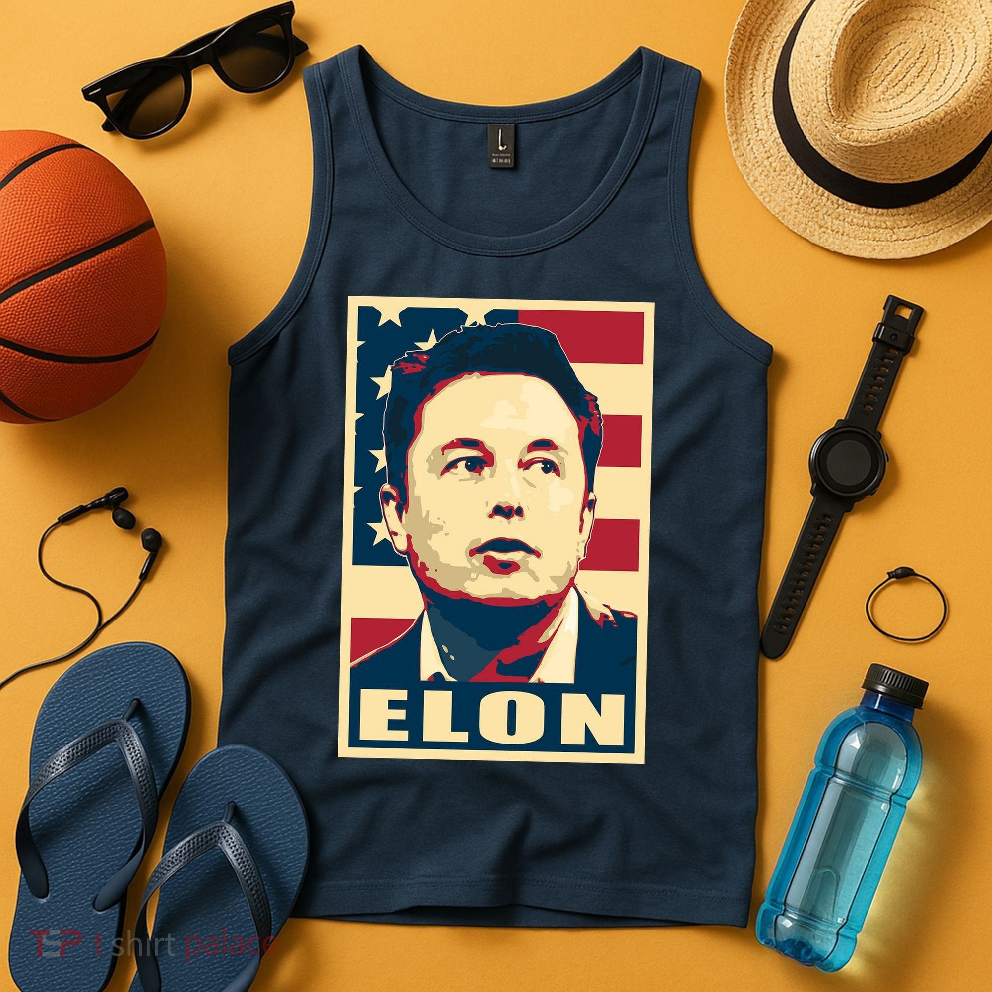 Elon Musk USA Retro Tank Top