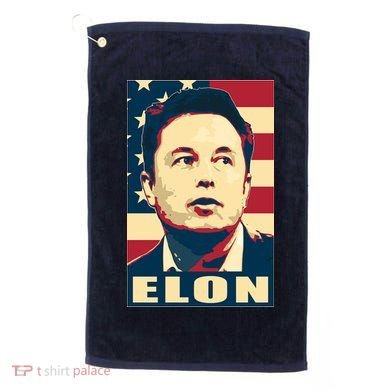 Elon Musk USA Retro Golf Towel