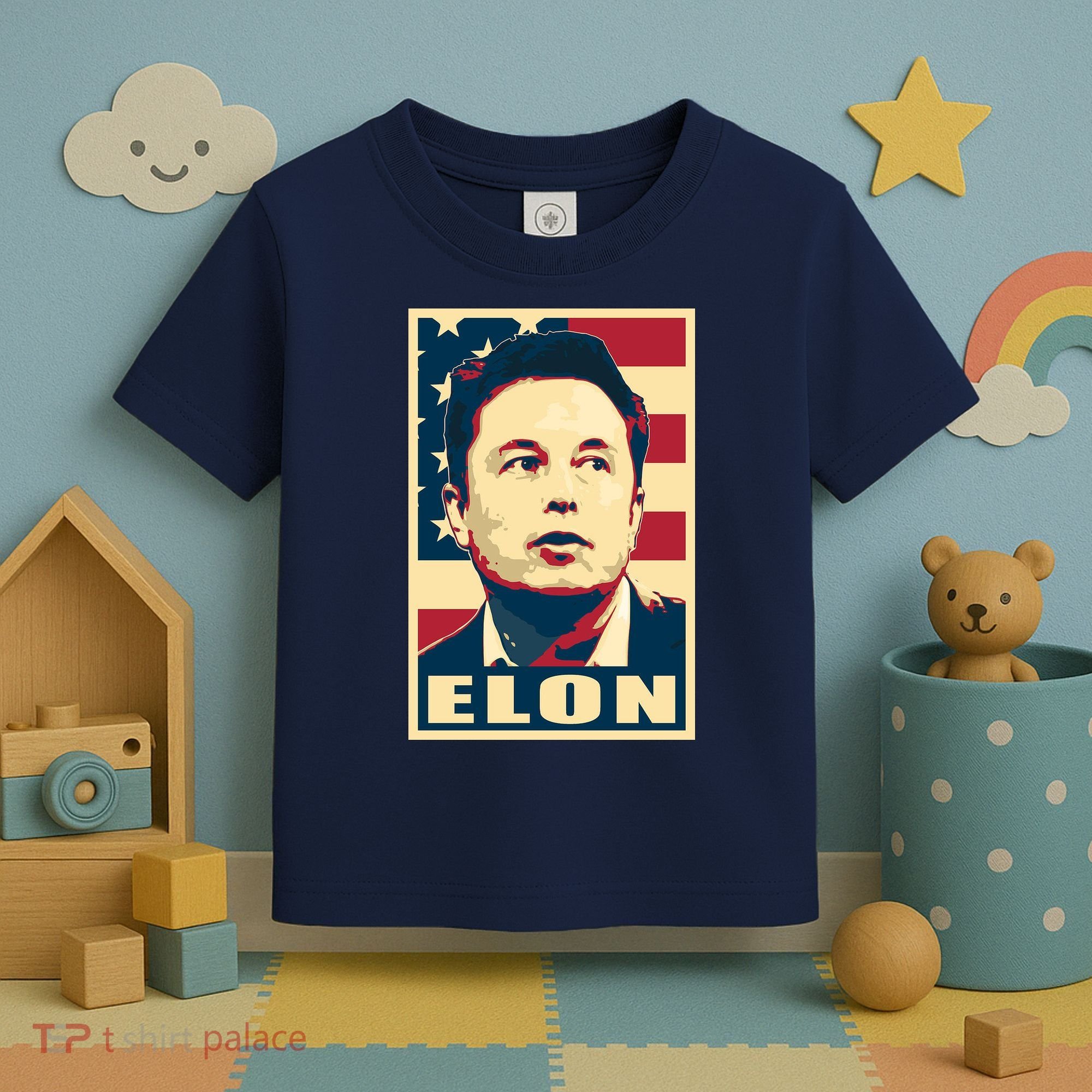 Elon Musk USA Retro Toddler T-Shirt