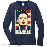 Elon Musk USA Retro Women's Long Sleeve Shirt thumb 0