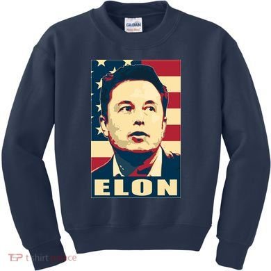Elon Musk USA Retro Kids Sweatshirt